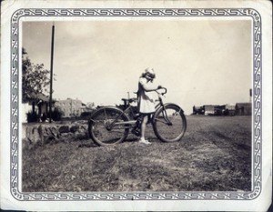 Girl on a bike